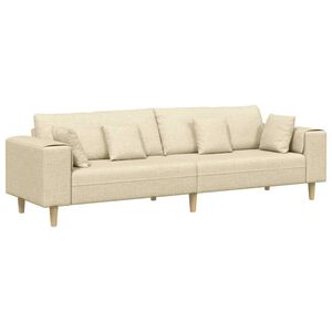 vidaXL Kavč krema 250 x 77 x 76 cm blago