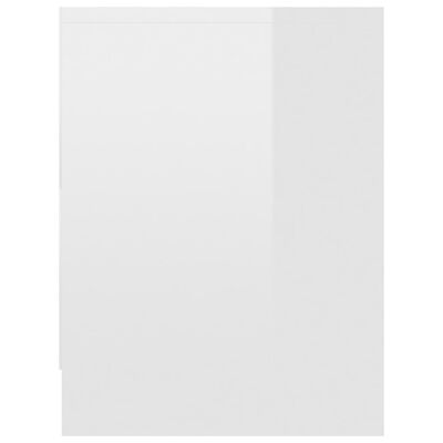 vidaXL Nočne omarice 2 kosa visok sijaj bele 40x30x40 cm iverna plošča