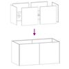 vidaXL Planter Black 80x40x40 cm Hladno valjano jeklo
