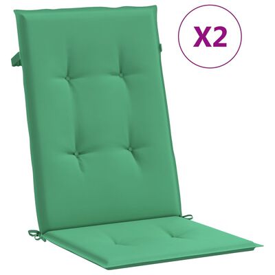 vidaXL Blazine za vrtne stole 2 kosa zelene 120x50x3 cm blago