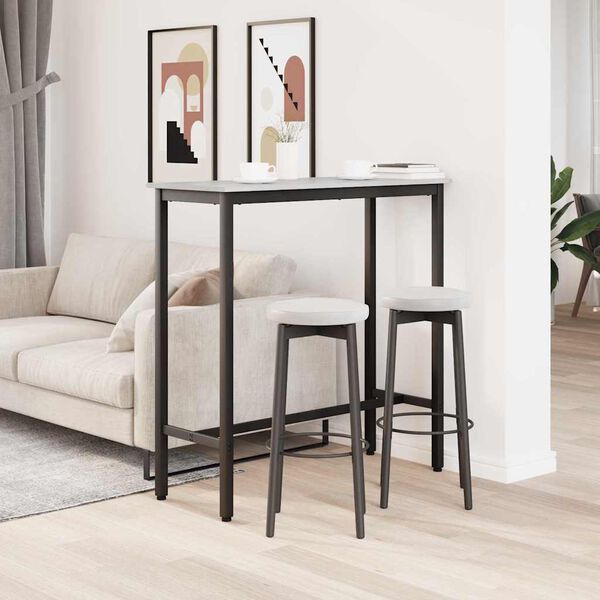 vidaXL miza Siva Sonoma 100 x 40 x 100,5 cm Inženirski les in jeklo