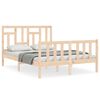 vidaXL Posteljni okvir brez vzmetnice 140x190 cm trdna borovina