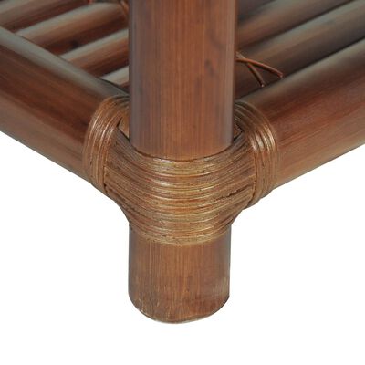 vidaXL Nočna mizica 40x40x40 cm bambus temno rjave barve