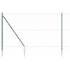 vidaXL Steber ograje. Zelena 100 x 1,5 m (50 mm mreža) Jeklo in PVC