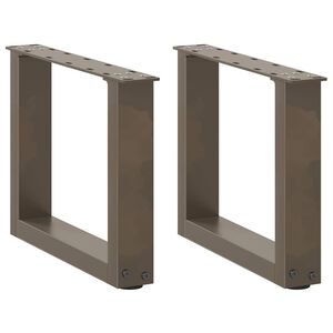 vidaXL Noge za klubsko mizico v obliki črke U, 2 kosa, naravno jeklo, 30 x (30-31) cm, jeklo