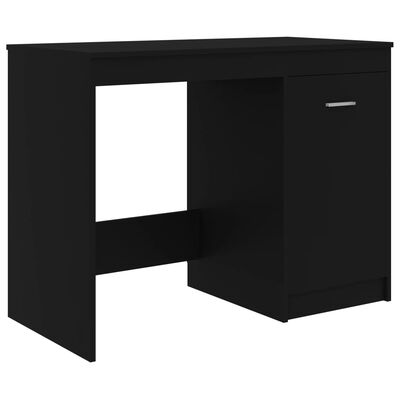 vidaXL Pisalna miza črna 140x50x76 cm iverna plošča