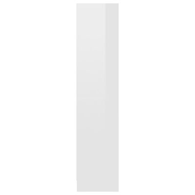 vidaXL Knjižna omara 3-nadstropna visok sijaj bela 60x24x109 cm
