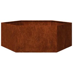 vidaXL Cvetlično korito zarjavelo 138x120x45 cm corten jeklo