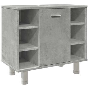 vidaXL Kopalni&scaron;ka omarica betonsko siva 60x32x53,5 cm iverna plo&scaron;ča