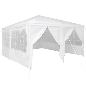 vidaXL Zabavni &scaron;otor Bela 400 x 400 x 266 cm Polietilen