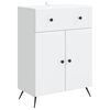 vidaXL Strani &scaron;al s predalom Bela 66 x 34,5 x 90 cm Inženirski les