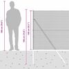vidaXL Steber ograje. Siva 10 x 1,4 m (12 x 12 mm mreža) Jeklo in PVC