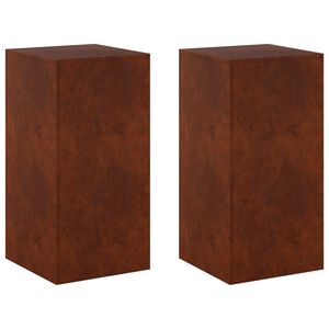 vidaXL Stojalo za rastline 2 pcs Rjav 40 x 40 x 80 cm