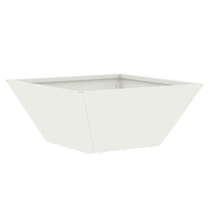 vidaXL Vrtni lonček Bela 35 x 35 x 15 cm Mlinjeni jeklo