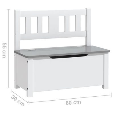 vidaXL 3-delni komplet otroške mize in stolov bel in siv MDF