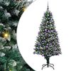 vidaXL Umestno božično drevo Zelena 180 cm PVC, jeklo in plastika