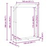 vidaxL Stojalo za drva z dežnim pokrovom 150x40x200 cm pocinkano jeklo