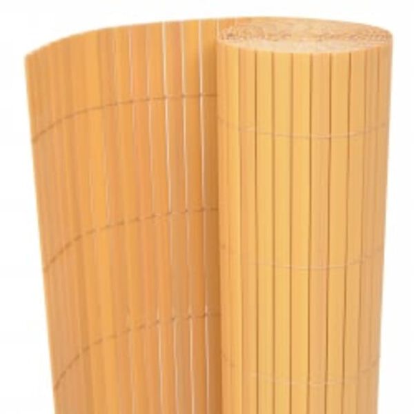 vidaXL Dvostranska vrtna ograja 110x500 cm rumena