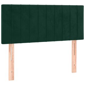 vidaXL Posteljno vzglavje temno zeleno 80x5x78/88 cm žamet