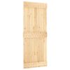 vidaXL Drsna vrata NARVIK Naravna in črna 85 x 210 cm (213,5 cm)