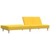 vidaXL Kavč dvosed z leži&scaron;čem rumeno blago