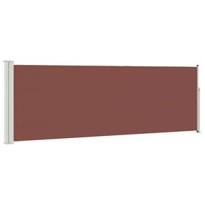 vidaXL Zložljiva stranska tenda za teraso 100x300 cm rjava