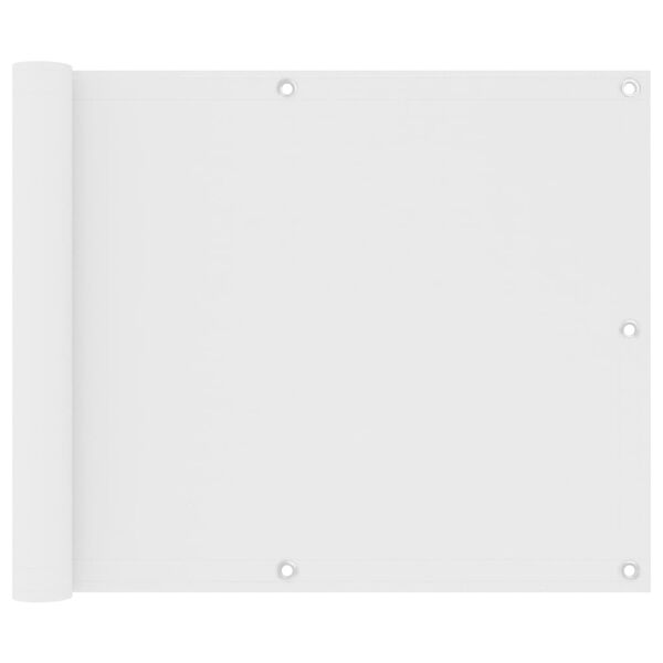 vidaXL Balkonsko platno belo 75x600 cm oksford blago