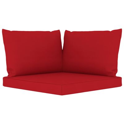 vidaXL Vrtna sedežna garnitura 12-delna z blazinami rdeča