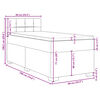 vidaXL Box spring postelja z vzmetnico temno siv 90x190 cm žamet