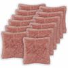 vidaXL Prevleka za blazino 12 pcs HEERLEN Roza 45 x 45 cm PV flis