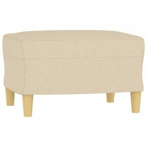 vidaXL Stolček za noge krem 60x50x41 cm blago