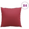 vidaXL Blazine za kavč 4 kosi vinsko rdeče 60x60 cm blago