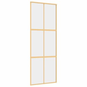 vidaXL Drsna vrata zlata 76x205 cm prozorno ESG steklo in aluminij