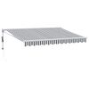 vidaXL Zložljiva tenda antracit in bela 3,5x2,5 m blago in aluminij
