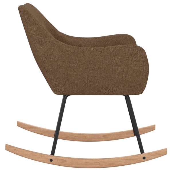 vidaXL Gugalni stol rjavo blago