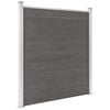 vidaXL Vrtna ograja WPC 180x186 cm siva
