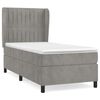 vidaXL Box spring postelja z vzmetnico svetlo siva 80x200 cm žamet
