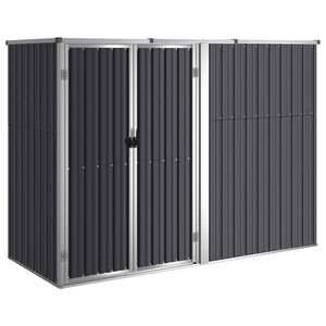 vidaXL Vrtna lopa za orodje antracitna 225x89x161 cm pocinkano jeklo