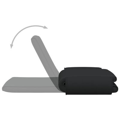 vidaXL Zložljiv talni stol črno blago