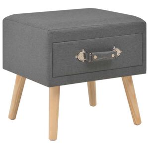 vidaXL Nočna omarica blago 40x35x40 cm temno siva