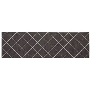 vidaXL Kuhinjska preproga Antracitna karirana 150 x 45 cm