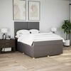 vidaXL Box spring postelja z vzmetnico taupe 140x190 cm blago