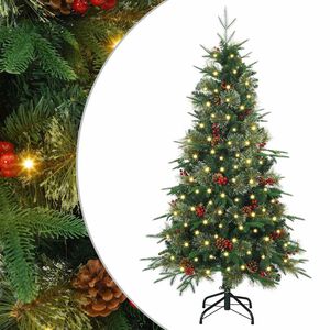 vidaXL Umetno Zložljivo Božično Drevo Zelena 120 cm PE in PVC