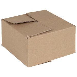 vidaXL Zložljiva &scaron;katla 50 kos Naravna 15 x 15 x 8 cm Lepenka