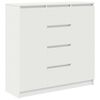 vidaXL Komoda s predali bela 100,5x35x98,5 cm inženirski les
