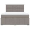 vidaXL Box spring postelja z vzmetnico taupe 180x200 cm blago