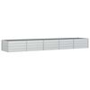 vidaXL Visoka greda 400x80x45 cm pocinkano jeklo srebrna