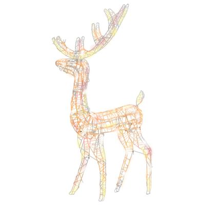 vidaXL Božični severni jelen iz akrila 2 kosa 120 cm večbarven
