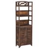 vidaXL Vitrina temno rjava 46x24x140 cm trden les pavlovnije