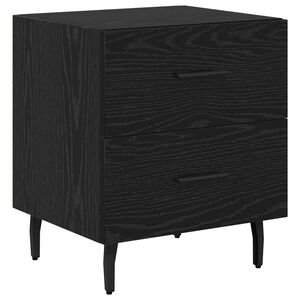 vidaXL Nočna omarica Črna Orehovina 40 x 35 x 47,5 cm Inženirski les